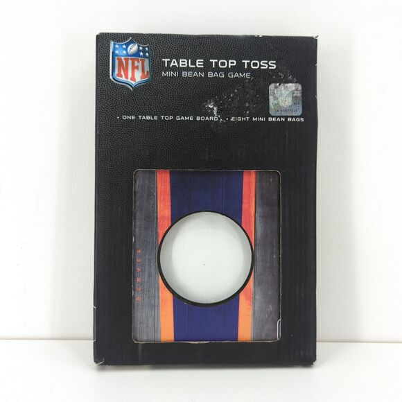 NFL Denver Broncos Table Top Toss Mini Bean Bag Game Tailgate Cornhole - Picture 1 of 4